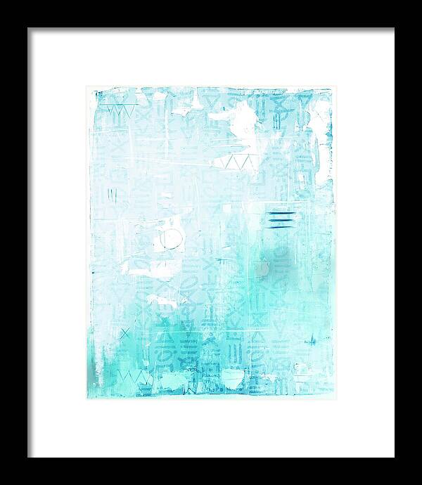 Abstract Turquoise 01 - Framed Print
