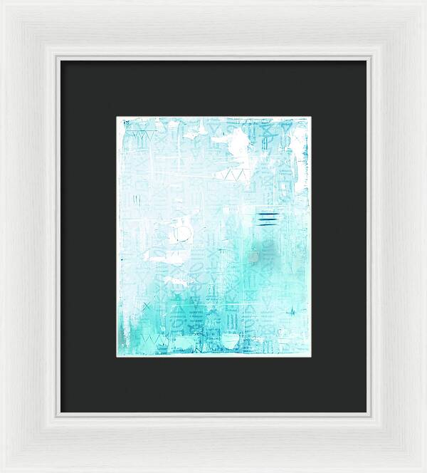 Abstract Turquoise 01 - Framed Print