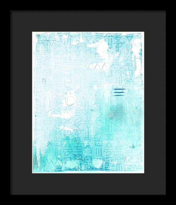 Abstract Turquoise 01 - Framed Print