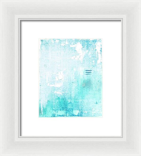 Abstract Turquoise 01 - Framed Print