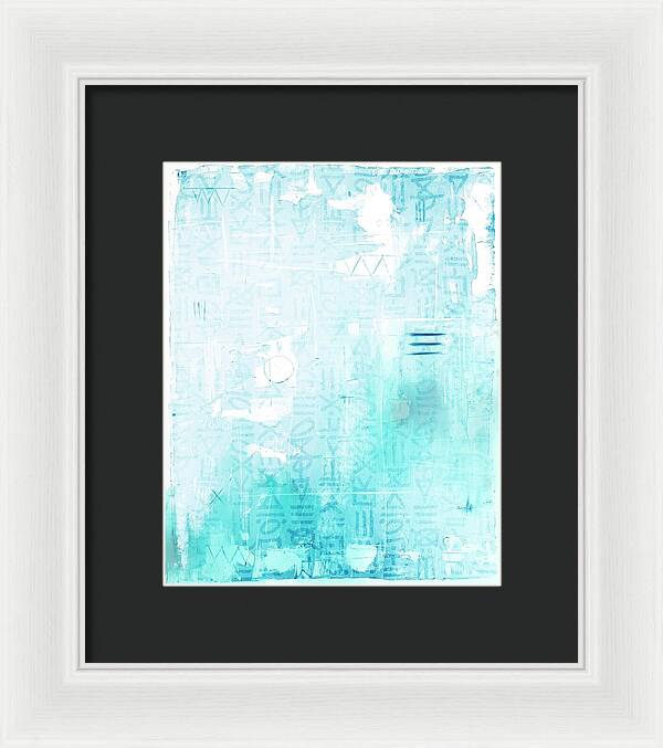 Abstract Turquoise 01 - Framed Print