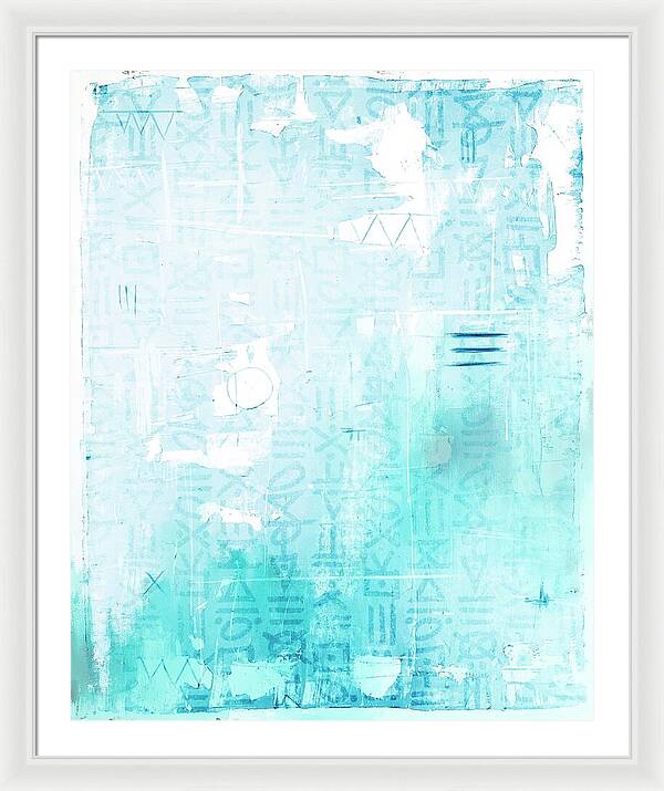 Abstract Turquoise 01 - Framed Print