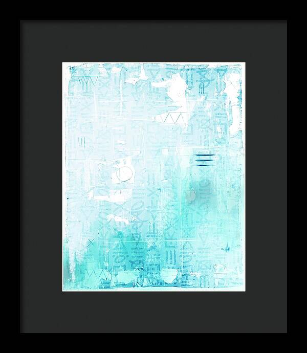 Abstract Turquoise 01 - Framed Print