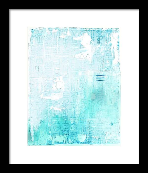 Abstract Turquoise 01 - Framed Print