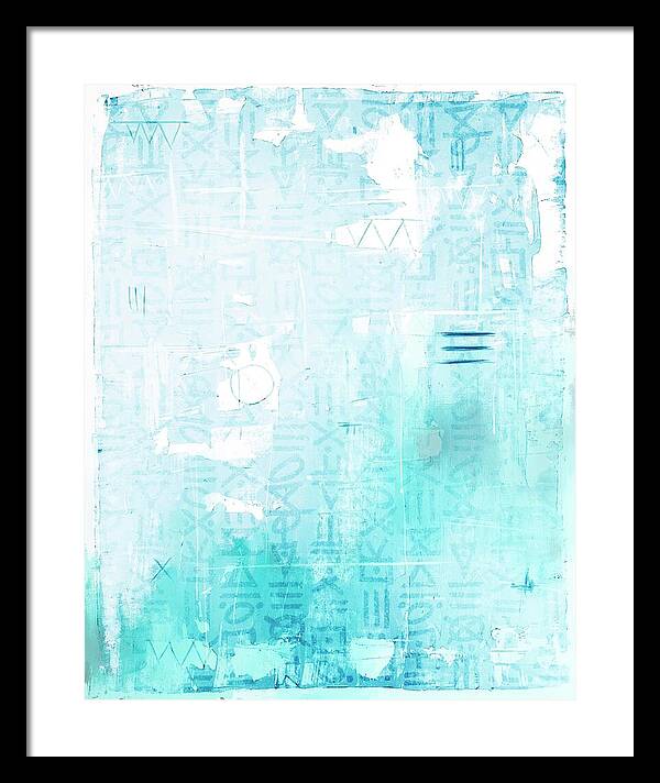 Abstract Turquoise 01 - Framed Print