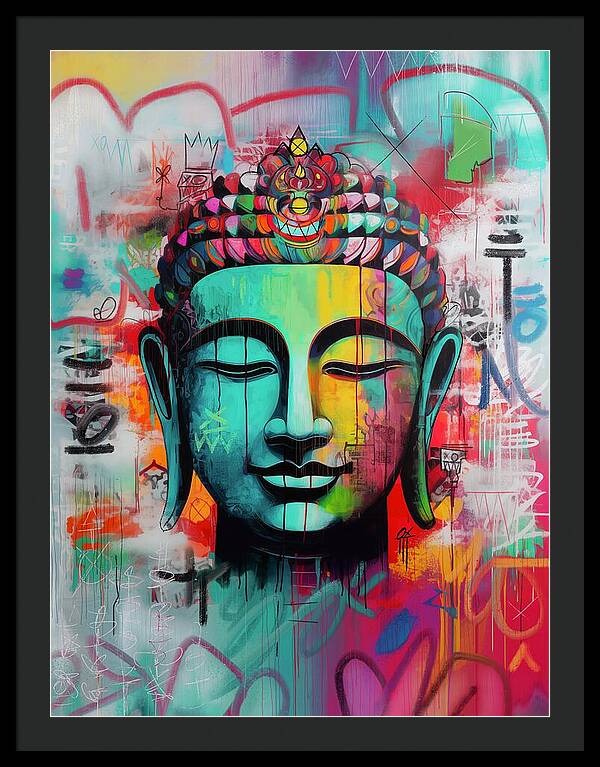 Buddha Head - Framed Print