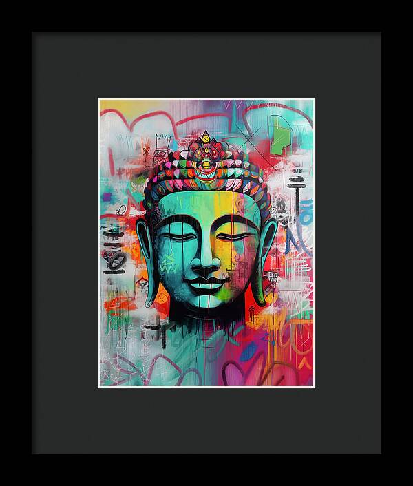 Buddha Head - Framed Print