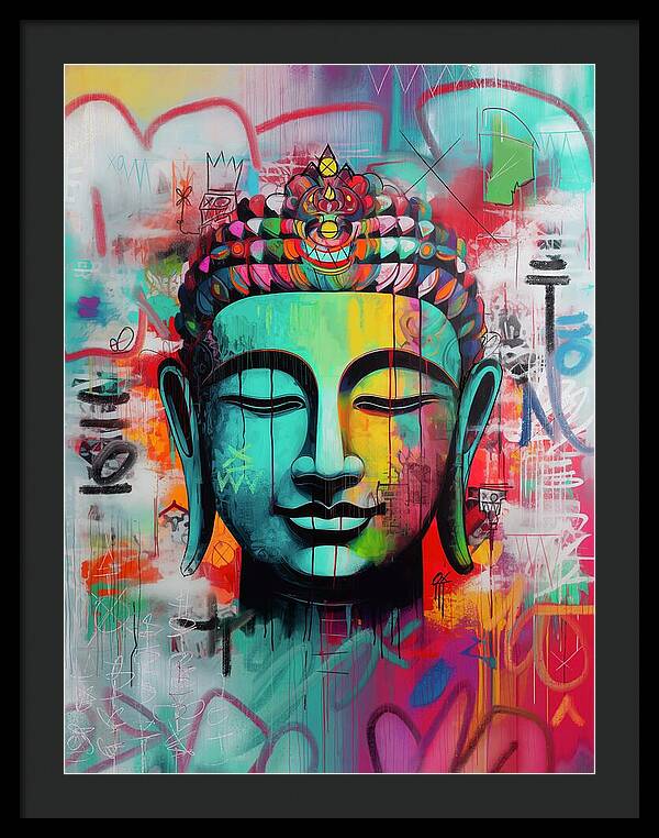 Buddha Head - Framed Print