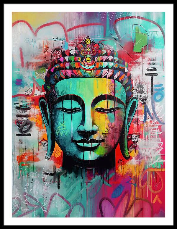 Buddha Head - Framed Print