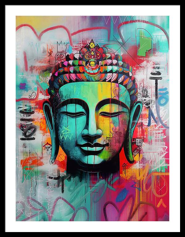 Buddha Head - Framed Print
