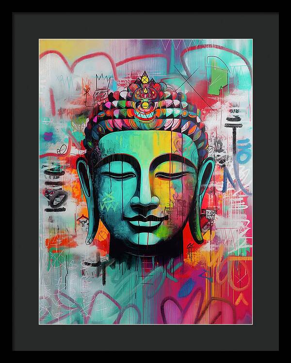 Buddha Head - Framed Print