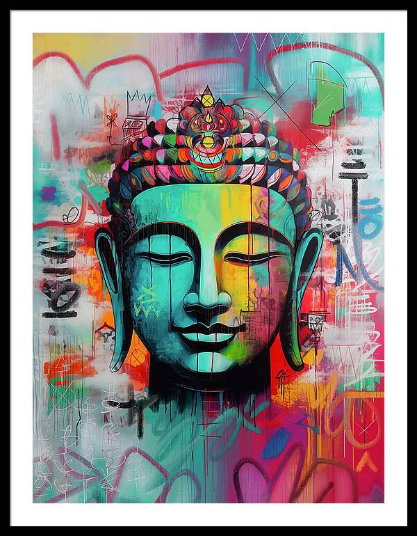 Buddha Head - Framed Print