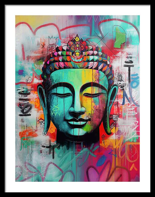 Buddha Head - Framed Print