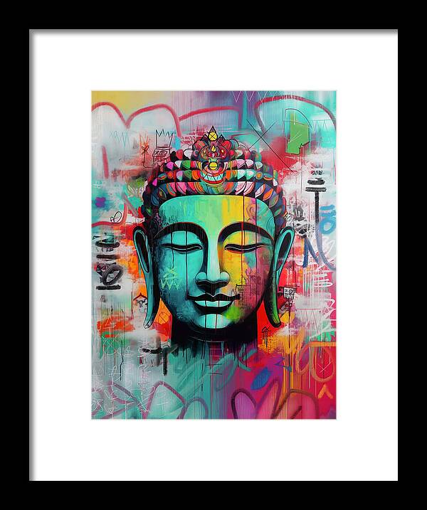 Buddha Head - Framed Print