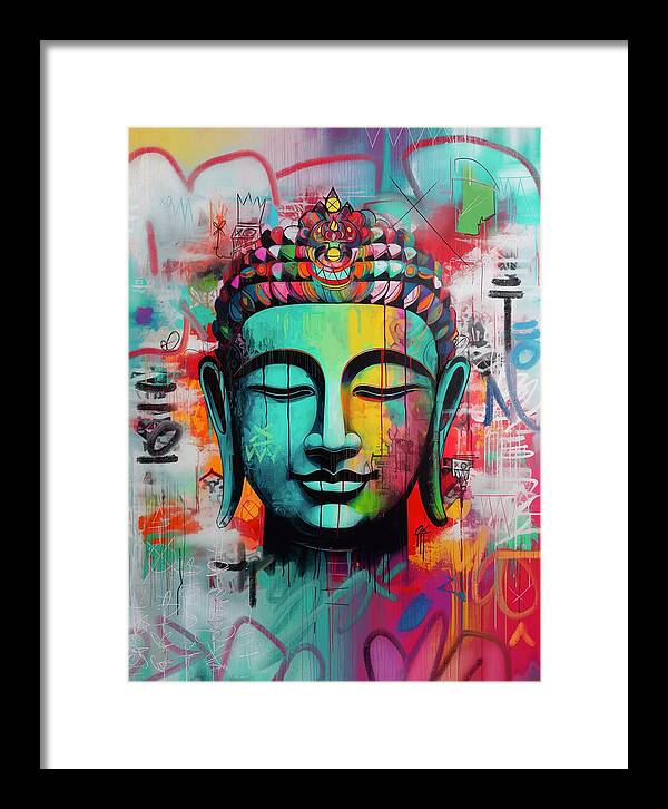 Buddha Head - Framed Print