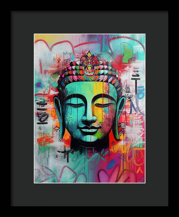 Buddha Head - Framed Print