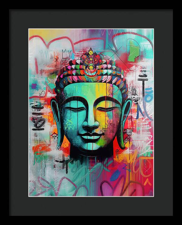 Buddha Head - Framed Print
