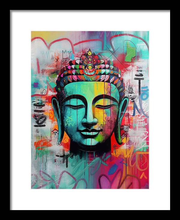 Buddha Head - Framed Print
