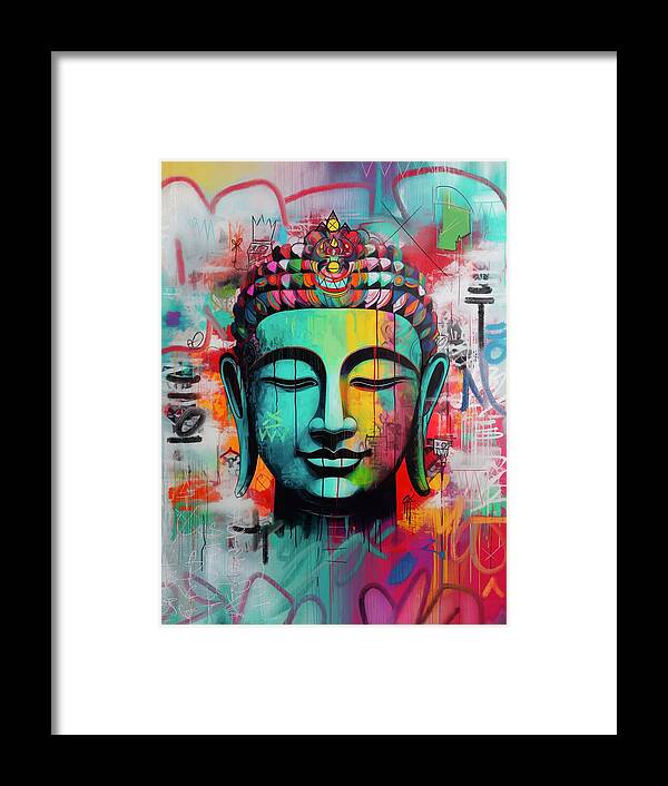 Buddha Head - Framed Print