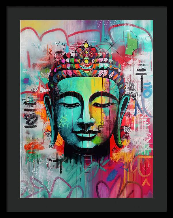 Buddha Head - Framed Print