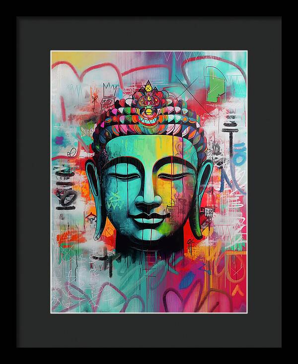 Buddha Head - Framed Print
