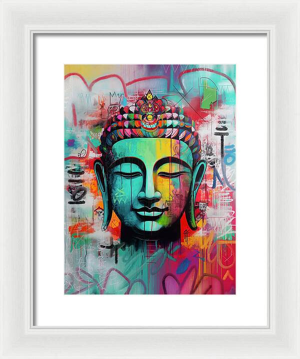 Buddha Head - Framed Print