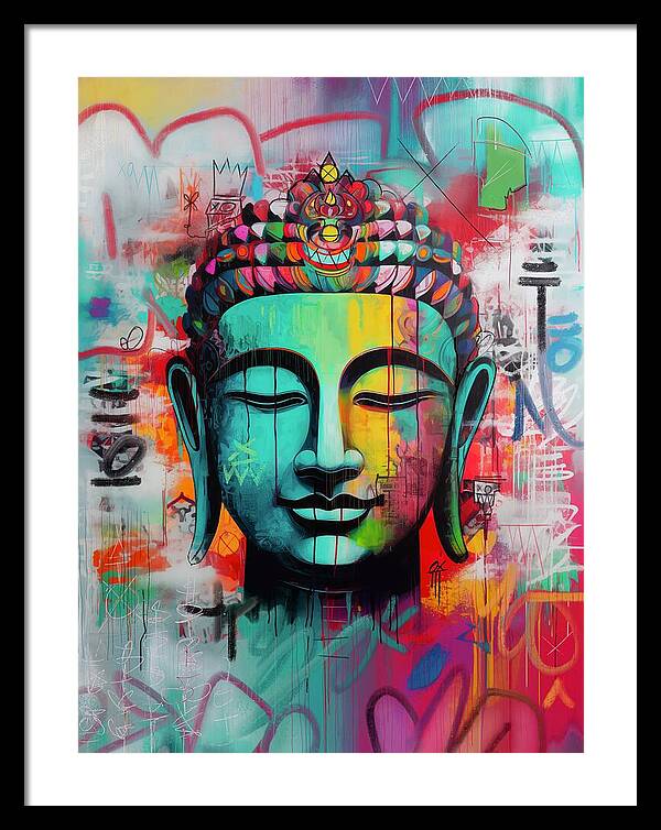 Buddha Head - Framed Print