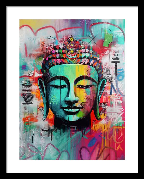 Buddha Head - Framed Print