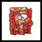 Sun Tribe Abstract - No Background - Framed Print
