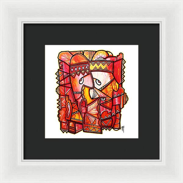 Sun Tribe Abstract - No Background - Framed Print
