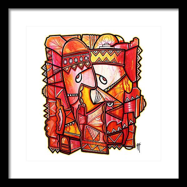 Sun Tribe Abstract - No Background - Framed Print