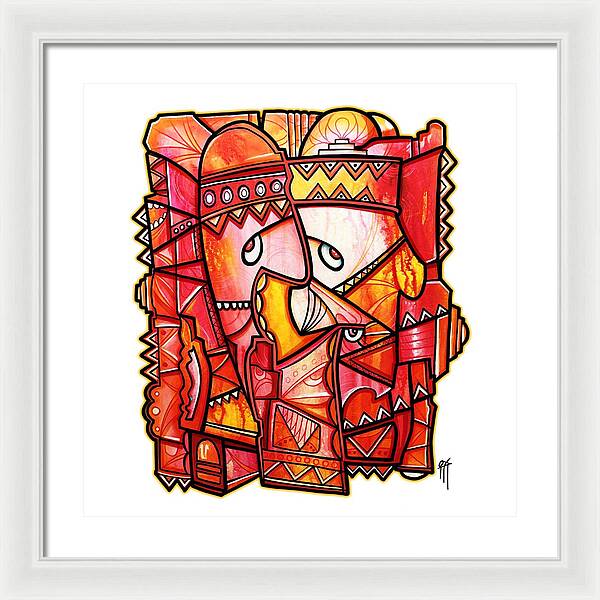 Sun Tribe Abstract - No Background - Framed Print