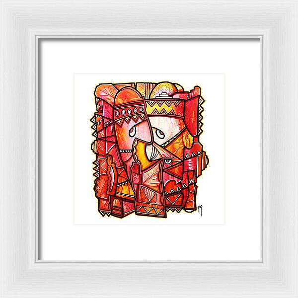 Sun Tribe Abstract - No Background - Framed Print
