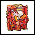 Sun Tribe Abstract - No Background - Framed Print