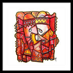 Sun Tribe Abstract - No Background - Framed Print
