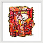 Sun Tribe Abstract - No Background - Framed Print
