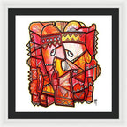 Sun Tribe Abstract - No Background - Framed Print