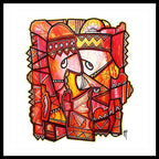 Sun Tribe Abstract - No Background - Framed Print
