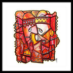 Sun Tribe Abstract - No Background - Framed Print