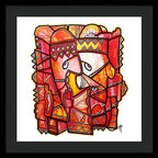 Sun Tribe Abstract - No Background - Framed Print