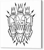 Three Kings - Black and White - Canvas Print