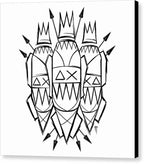 Three Kings - Black and White - Canvas Print