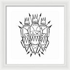Three Kings - Black and White - Framed Print