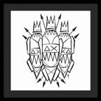 Three Kings - Black and White - Framed Print