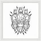 Three Kings - Black and White - Framed Print