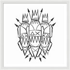 Three Kings - Black and White - Framed Print