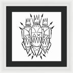 Three Kings - Black and White - Framed Print