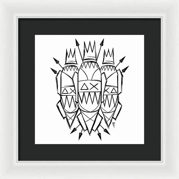 Three Kings - Black and White - Framed Print