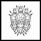 Three Kings - Black and White - Framed Print