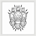 Three Kings - Black and White - Framed Print